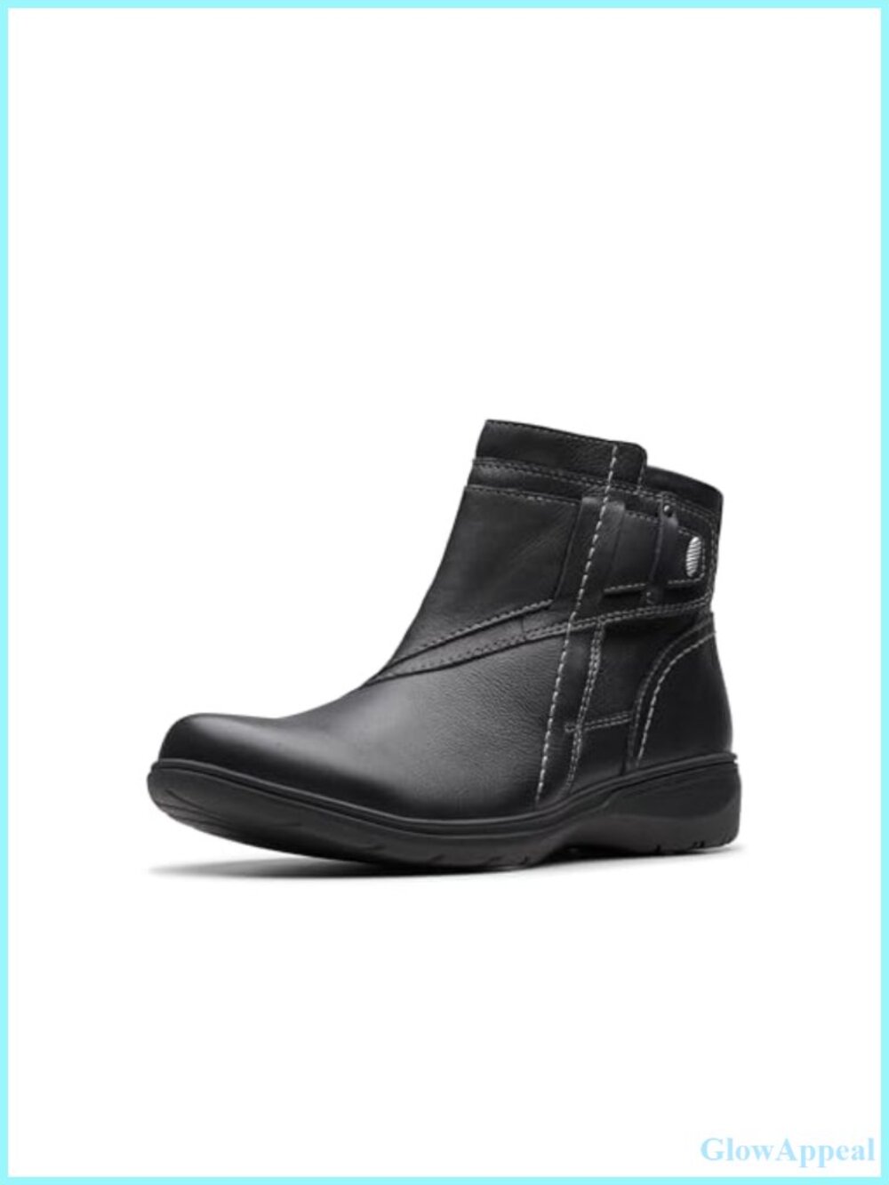 Clarks Ankle Bootie Leather Ultimate Comfort Zip Flat Chelsea Casual